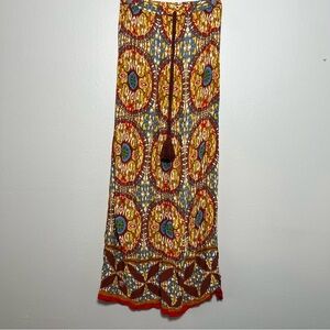 Arden B Women Palazzo Pants‎ Small Bohemia Paisley Wide Leg Flare Art to Wear